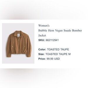 Abercrombie & Fitch Vegan Suede Jacket